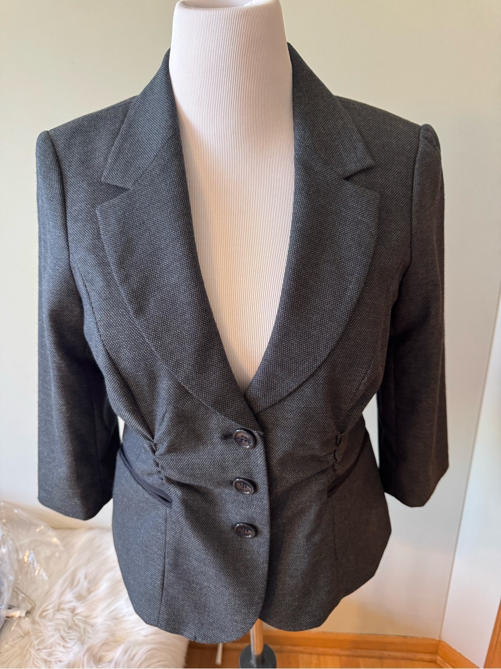 The Limited Charcoal Gray Tailored Blazer